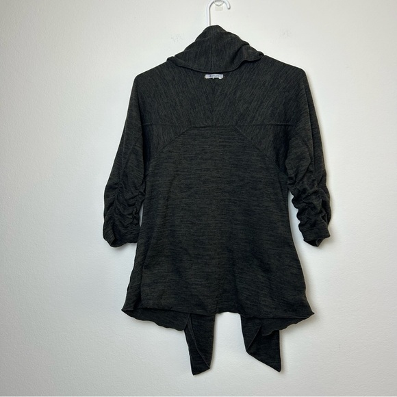 Athleta Cardigan Womens Small Dark Green Waterfall Open Front Athleisure Comfort - Picture 7 of 12